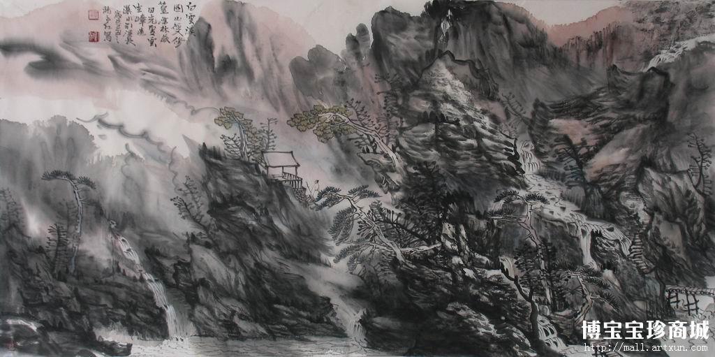 水墨山水画：徜徉恬淡山水圣境