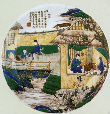 清代瓷器上的耕织图(图)