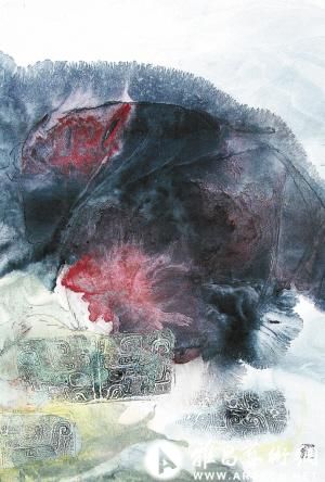木夫水墨作品深圳画院展出