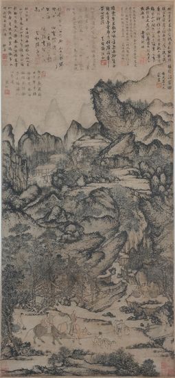 过云楼藏王蒙《稚川移居图》重现