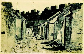 “五三”惨案期间，西门外的西顺城街民房悉数被日军炮火炸毁。 