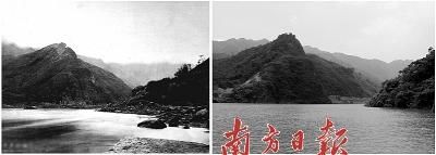北江急流(左：约翰?汤姆逊摄于1870年；右：邓辉?摄于2010年)