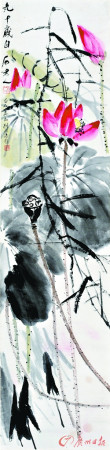 齐白石荷花图现身广州艺术品拍卖会