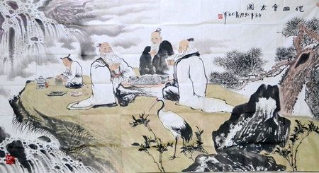 我国著名中青年少数民族书画家敖特创作的精品画