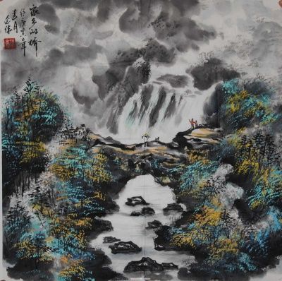 陈念伟 家乡的桥（图片来源：博宝在线拍卖网）