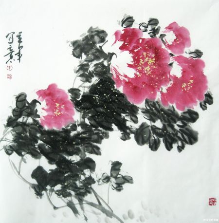 中国花鸟国画赏析春风得意正开花