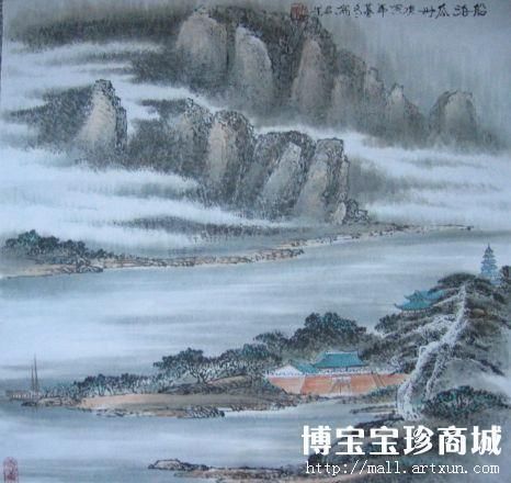 杨君朴 船泊瓜州（图片来源：博宝宝珍商城）