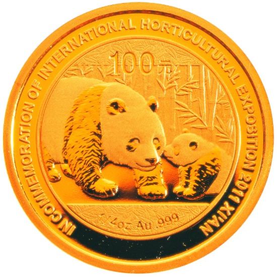 1/4盎司圆形普制金质纪念币背面图案