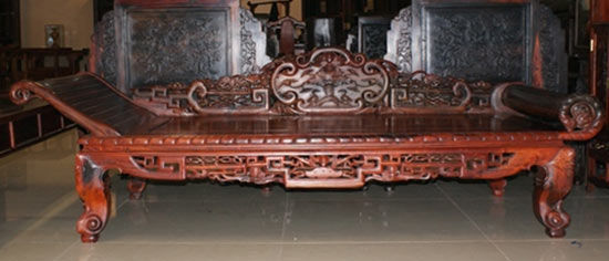 老挝红酸枝贵妃榻