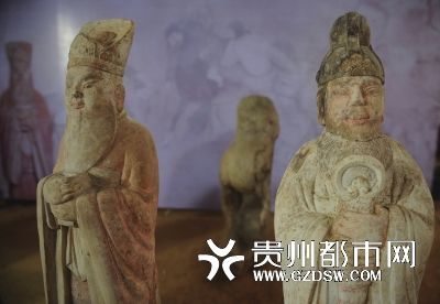 唐代幽州节度使刘济墓出土罕见彩绘汉白玉石俑