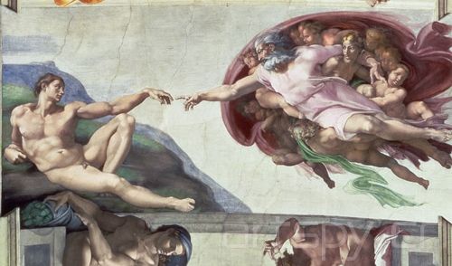 米开朗基罗的作品“Creation of Adam”