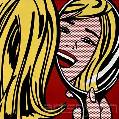 罗伊?李奇登斯坦（Roy Lichtenstein）的作品“Girl with a Mirror”