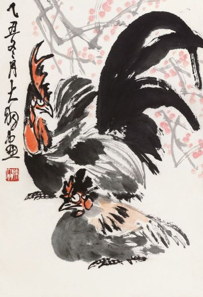 陈大羽《迎春双鸡》25.3万成交