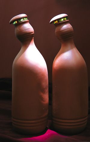 以仰韶文化为原型的酒瓶设计
