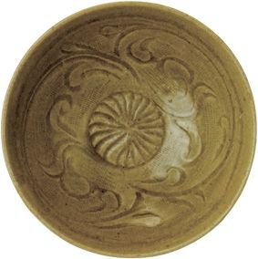 图5 宋代婺州窑青黄釉卷草刻划纹盏