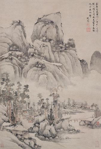 《高株绝壑图》