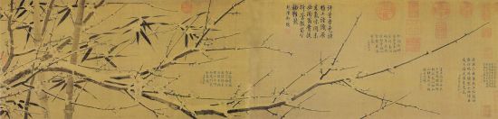 宋 徐禹功 雪中梅竹图绢本 水墨 30cm×122cm