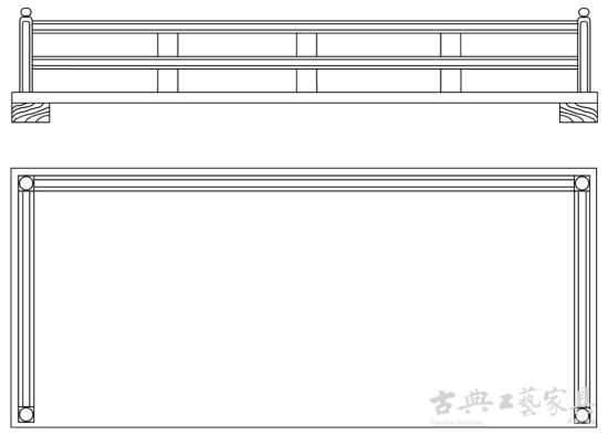 图6 襄汾金墓出土围子床正视