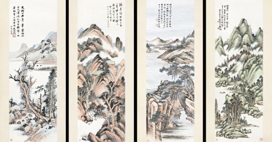 诚轩春拍精品赏析：《四季山水四屏》