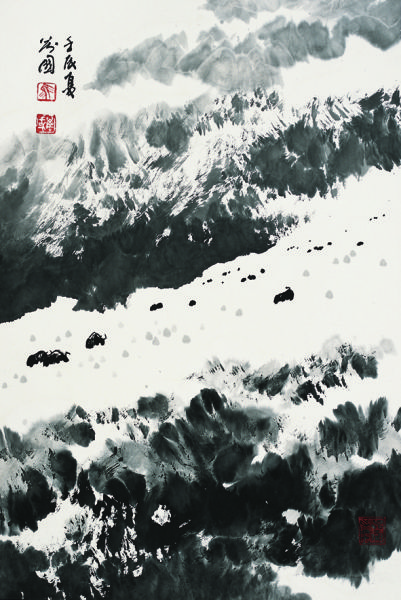 昆仑山系列(6)68cmx45cm 马万国