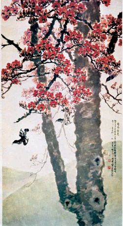 陈树人作品《红棉》。