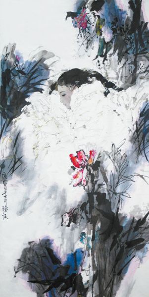 陈延先生作品《梦》(中国画)。