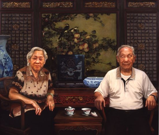 林大陆作品《父母亲》