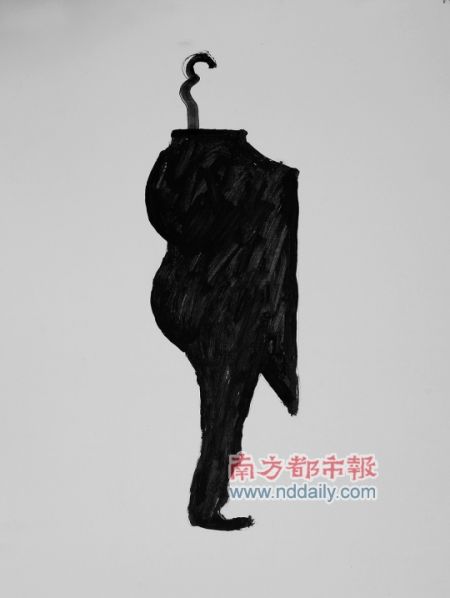 张玉宝作品《带吊钩的半身人》。