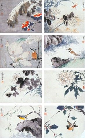 记现代海上四位著名的花鸟画家