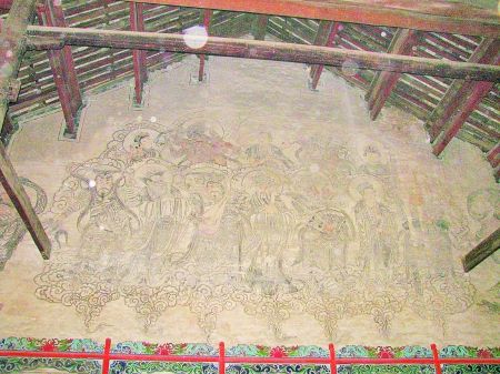 香严寺大雄宝殿内的明代壁画。
