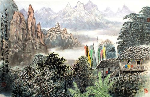 嘉德在线拍品 郑东伟 峡谷风情图 估价：30，000RMB
