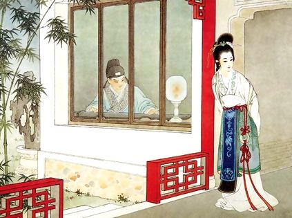 王叔晖《西厢记》之《听琴》