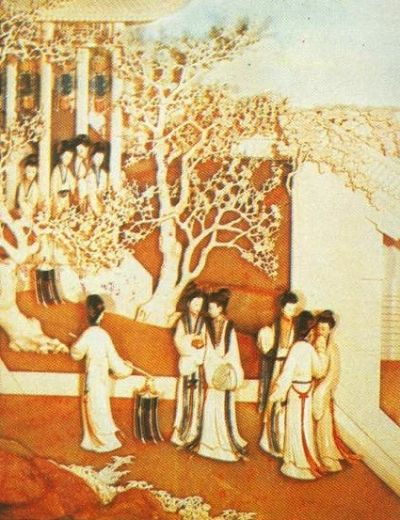 清仿周制《月夜清游图》牙雕赏析