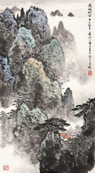 记应野平先生的山水画：晴云流岚苍润浑厚