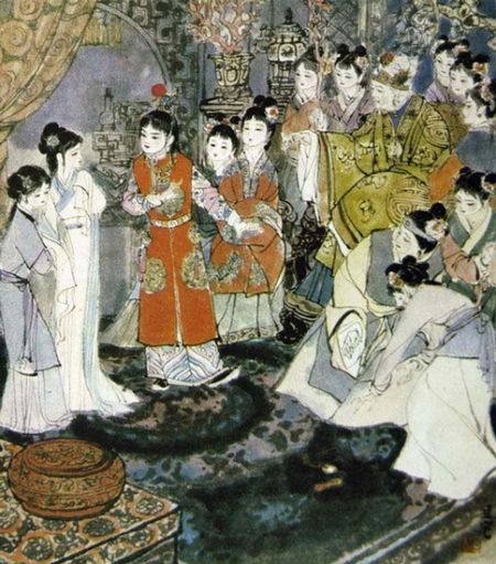 刘旦宅绘《红楼梦》，《第三回 林黛玉初进荣国府》