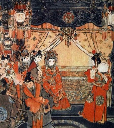 刘旦宅绘《红楼梦》，《第九十七回 薛宝钗出闺成大礼》