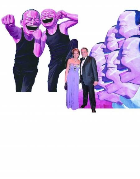 尤伦斯夫妇▲岳敏君 《满怀豪情》