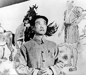 徐悲鸿在重庆防空洞里创作《巴人汲水图》(图)