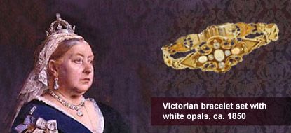 维多利亚女王1850年的欧泊手链