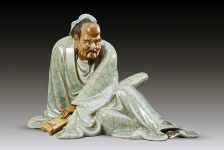 以68万元高价成交的刘泽棉作品《高士抱琴》。