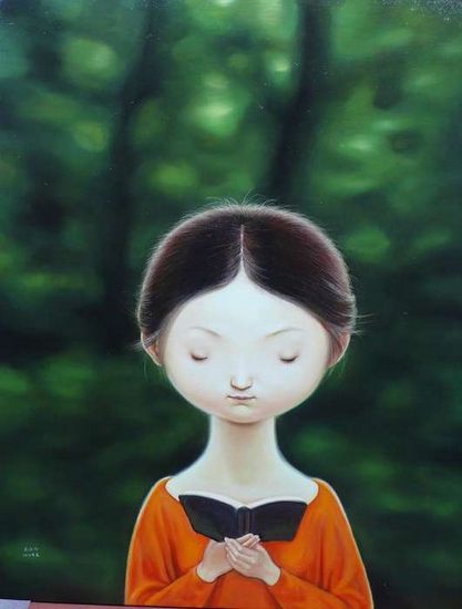 林海容绢版画《夏日》