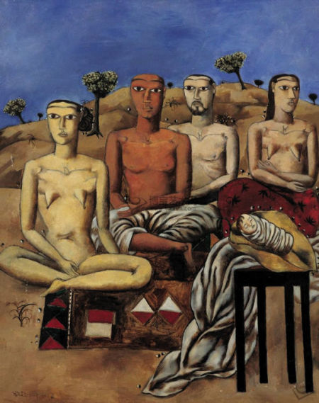 张晓刚的《生生息息之爱》以7906万港元成交