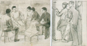 陈逸飞珍贵素描手稿