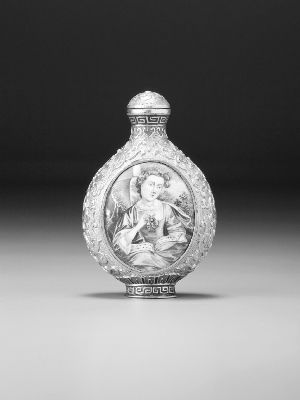 铜胎画珐琅西洋人物鼻烟壶 估价350万-700万港元