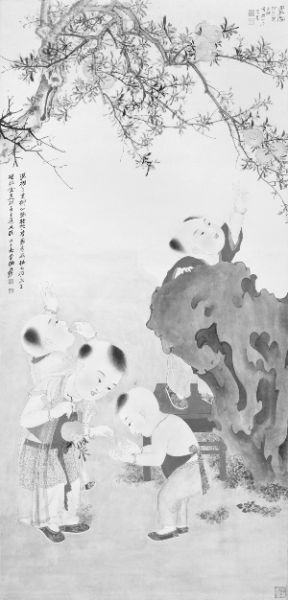 张大千《多子图》，香港苏富比5月专拍，估价：1500万-2000万港元