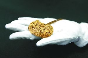 三峡博物馆的部分珍贵藏品。 重庆晨报记者 许恢毅 摄