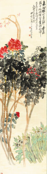 吴昌硕《富贵神仙图》