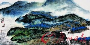 朱屺瞻作品《松排山面千重翠》