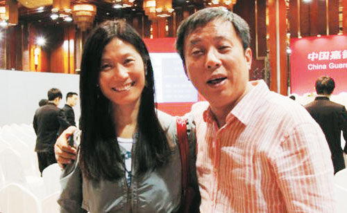 刘益谦王薇夫妇在中国嘉德2011春拍现场