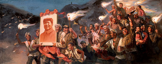 油画《延安火炬》 蔡亮